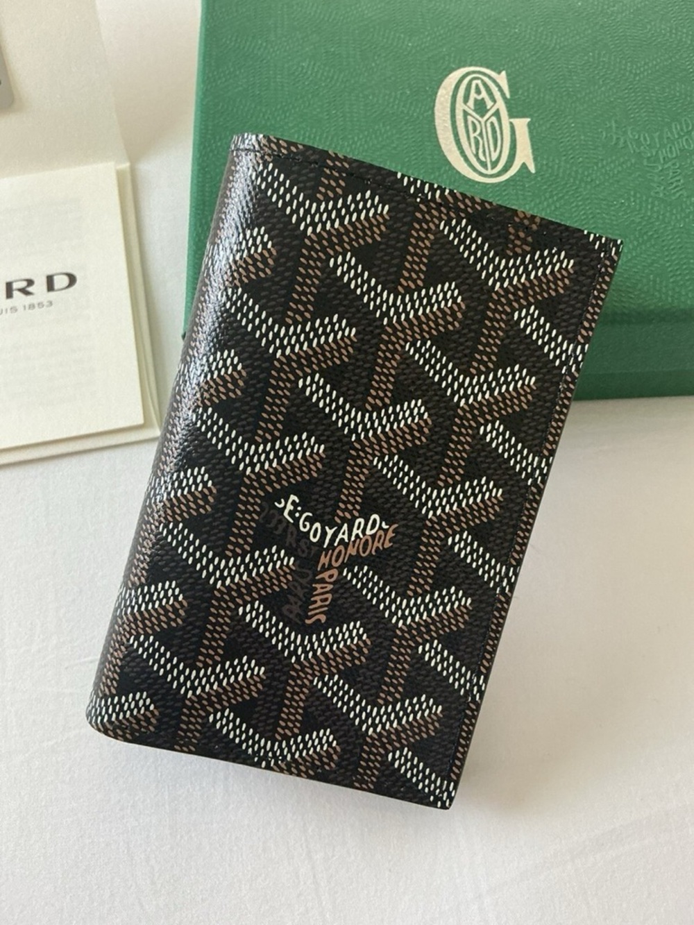 Goyard Black and Tan Bifold Wallet